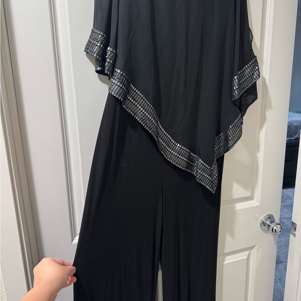 SLNY Black and Silver Jumpsuit - Picture 2 of 5